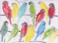 Hunt Slonem UNTITLED (Parrots) Painting, 40W - Sold for $35,840 on 10-10-2026 (Lot 192).jpg